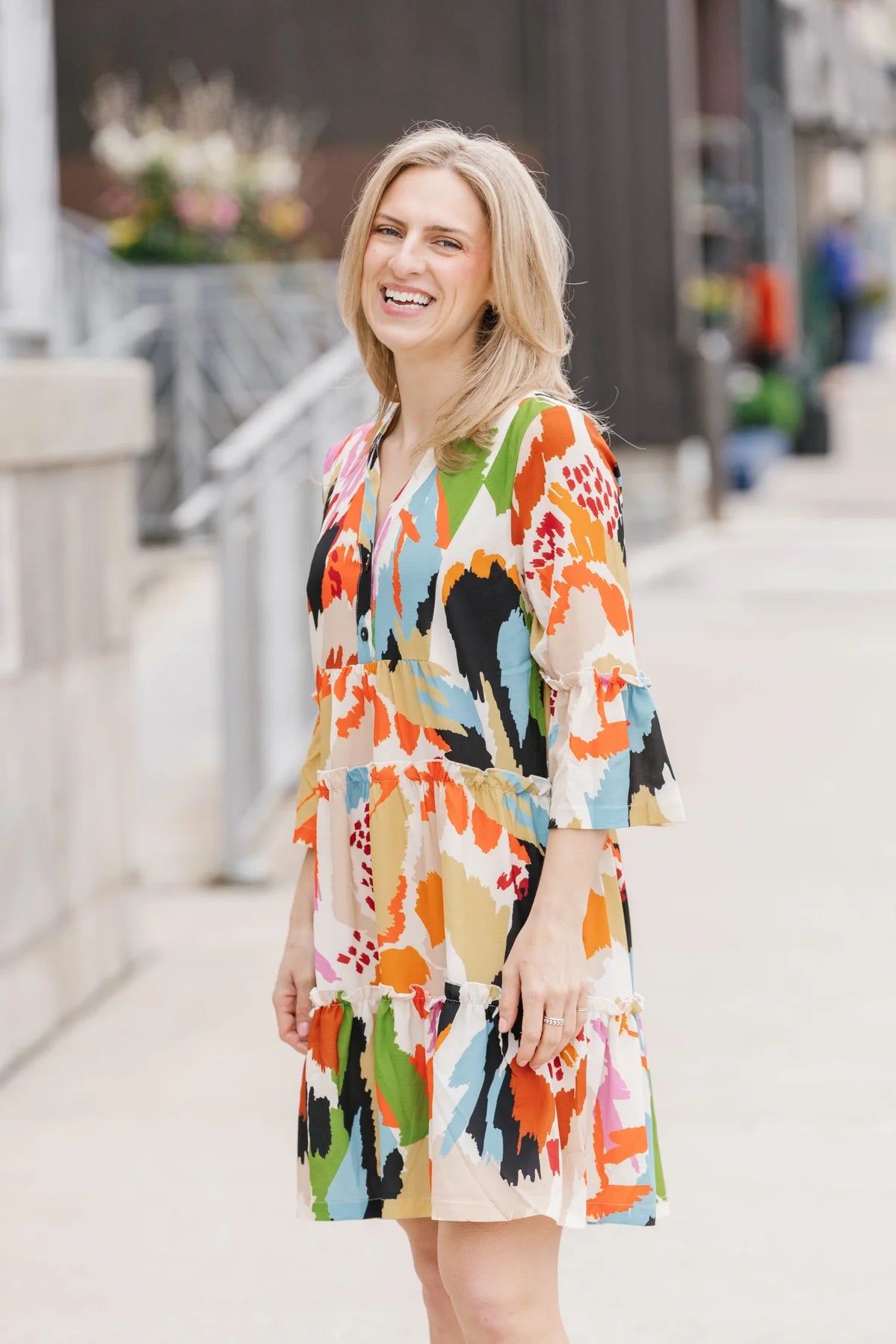 Luciana Dress Splash Print 1664