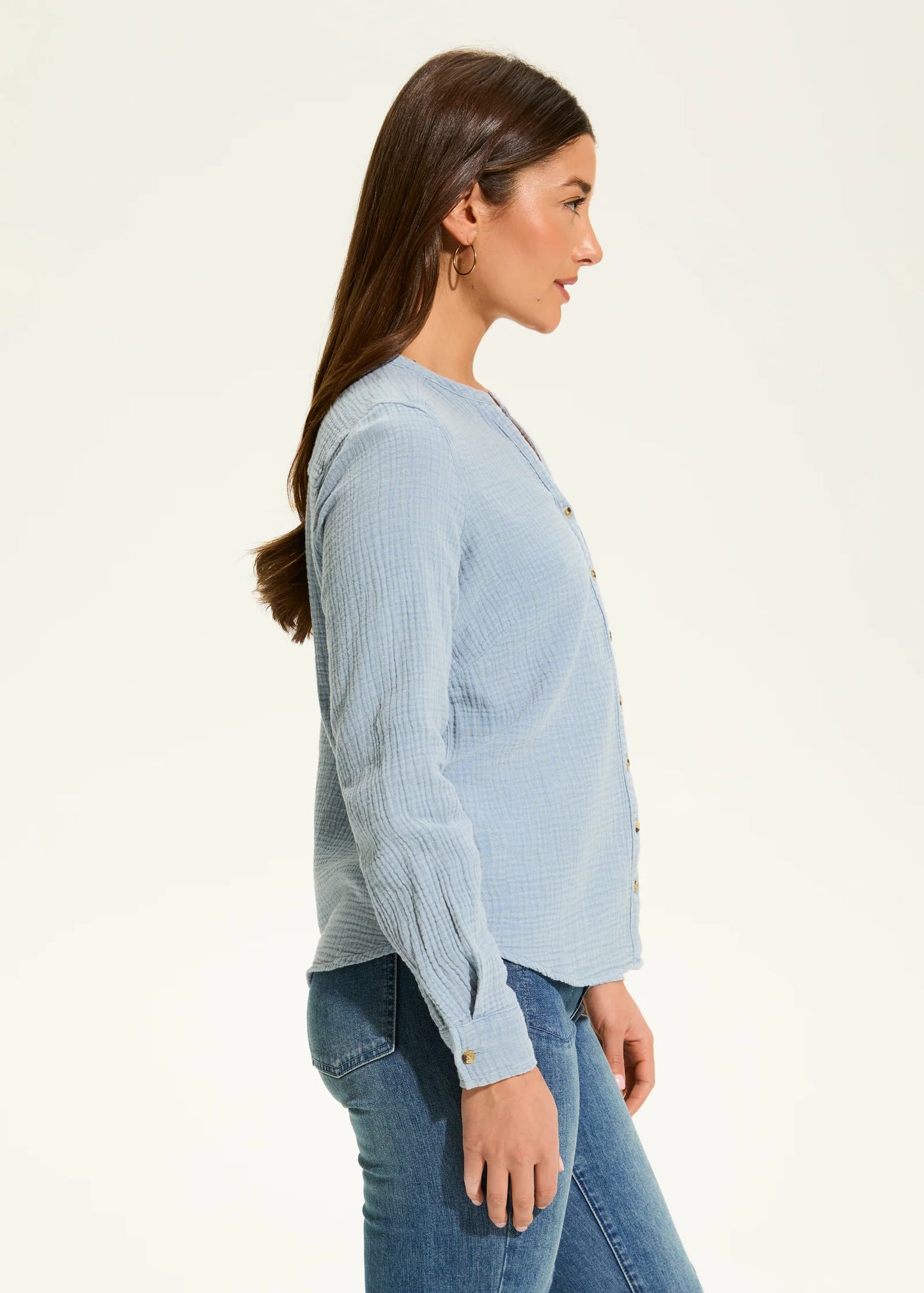 Long Sleeve Shirt, Blue Jean