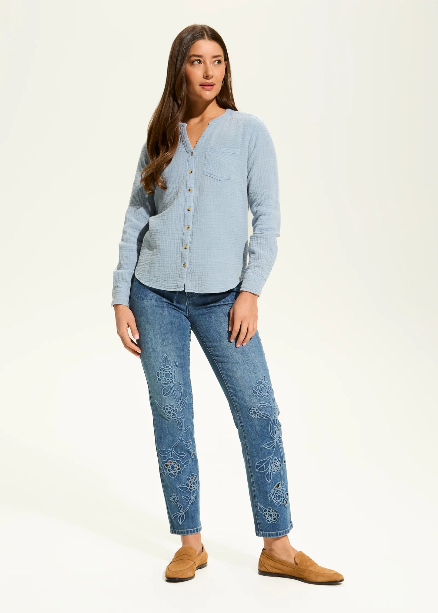 Long Sleeve Shirt, Blue Jean