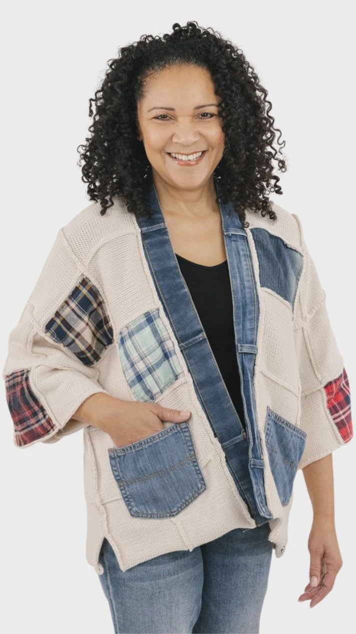 Valley Patch Cardigan Cream 5568