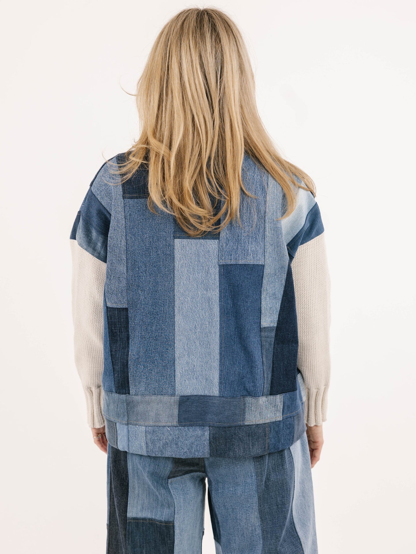 Joy Cardigan Cream/Denim 5649