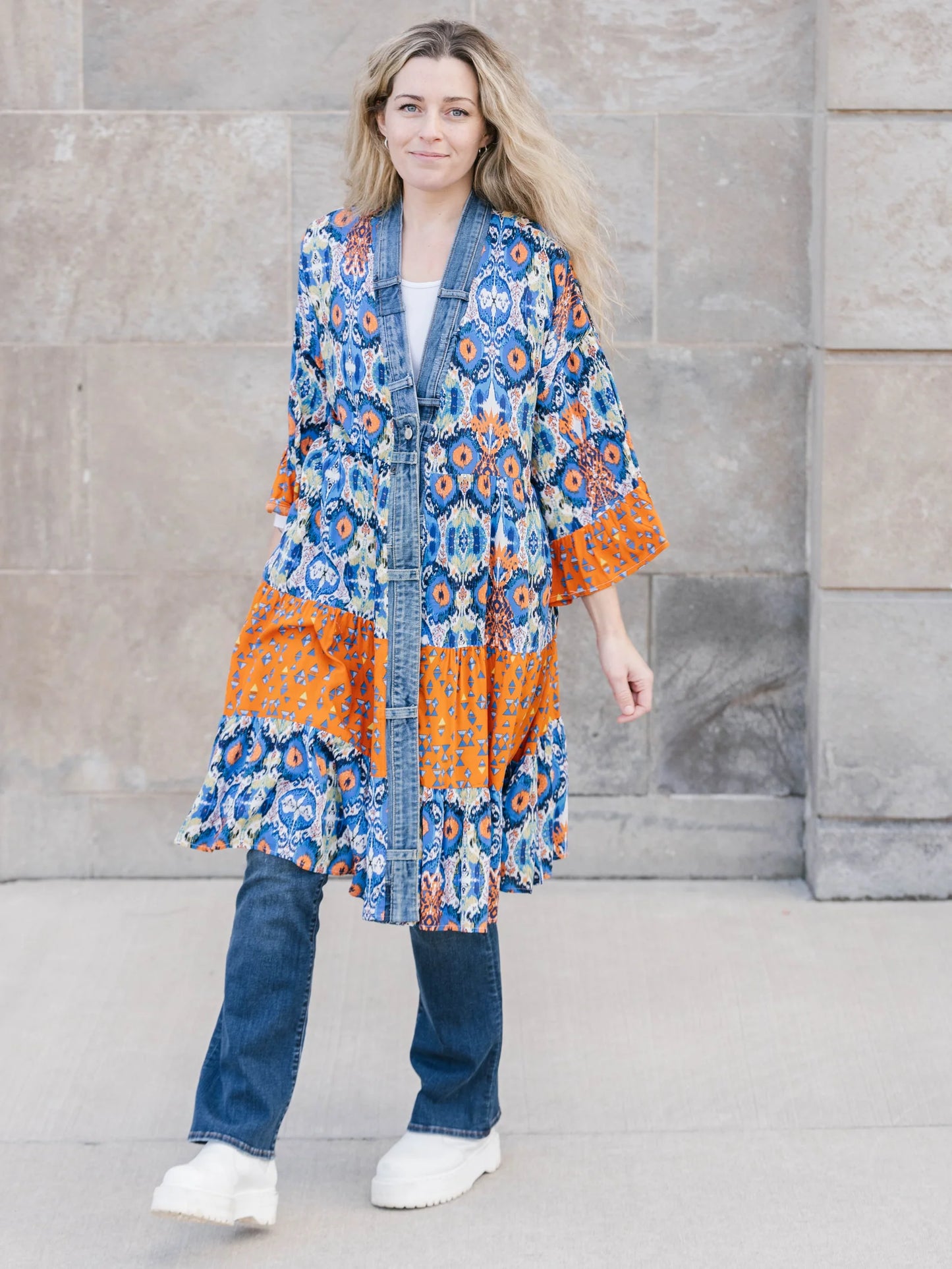 Ying Cardigan Orange Mix 5409