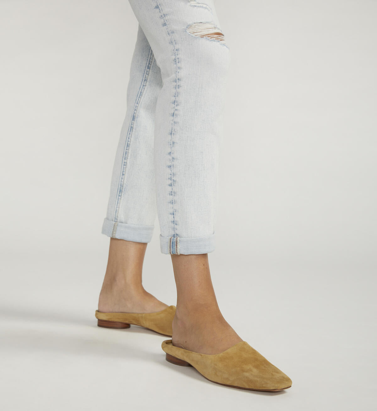 Boyfriend Mid Rise Slim Leg Jeans