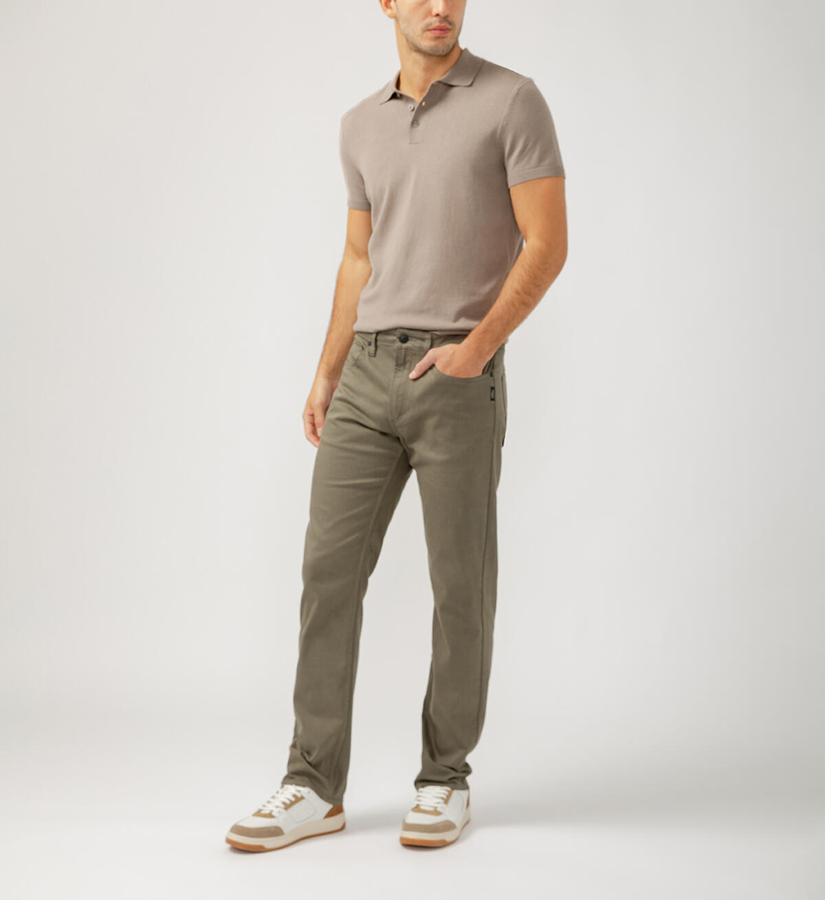 Machray Athletic Fit Straight Leg Pants Olive M63410LBS659