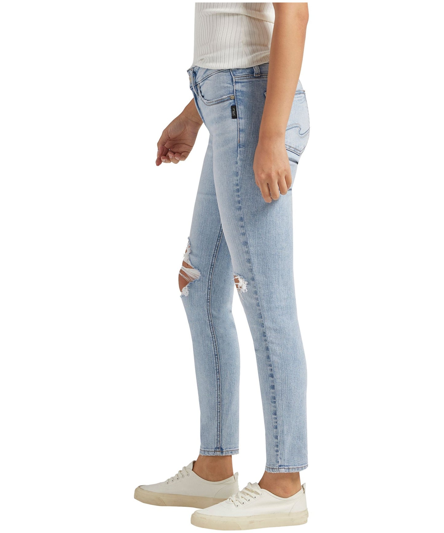 Silver Women's Suki Curvy Fit Mid Rise Skinny Jeans L93136SCV137