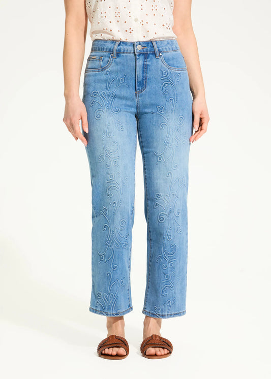 Olivia Straight Crop Denim, Medium Wash - 2167779