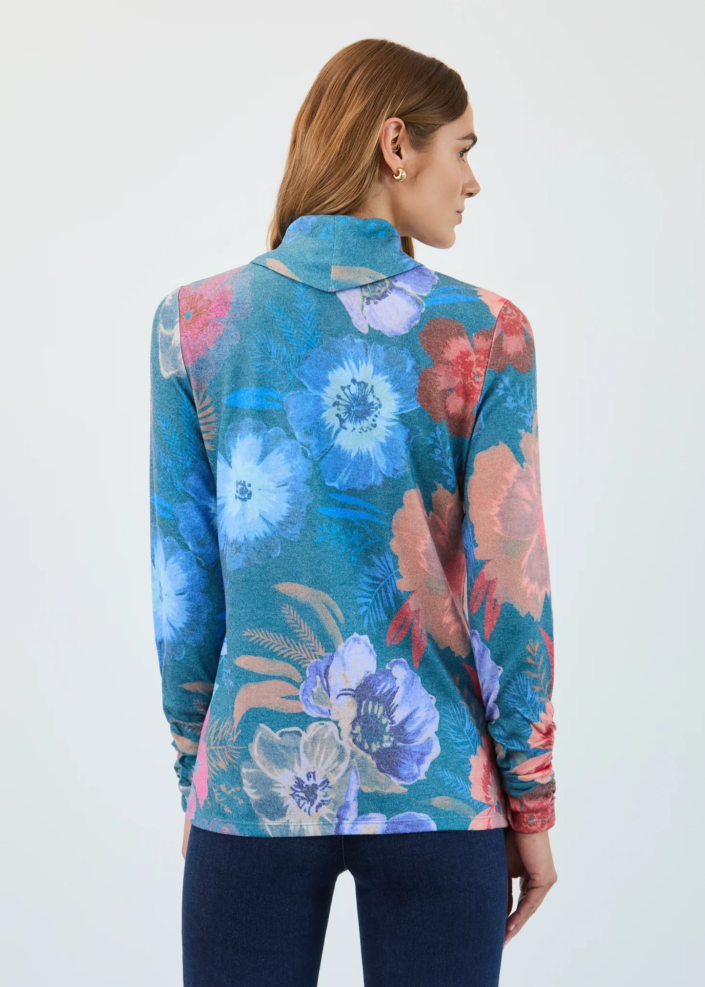Long Sleeve Cowl Neck Top Spruce 3866742