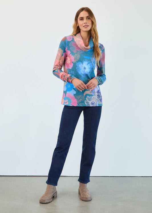 Long Sleeve Cowl Neck Top Spruce 3866742