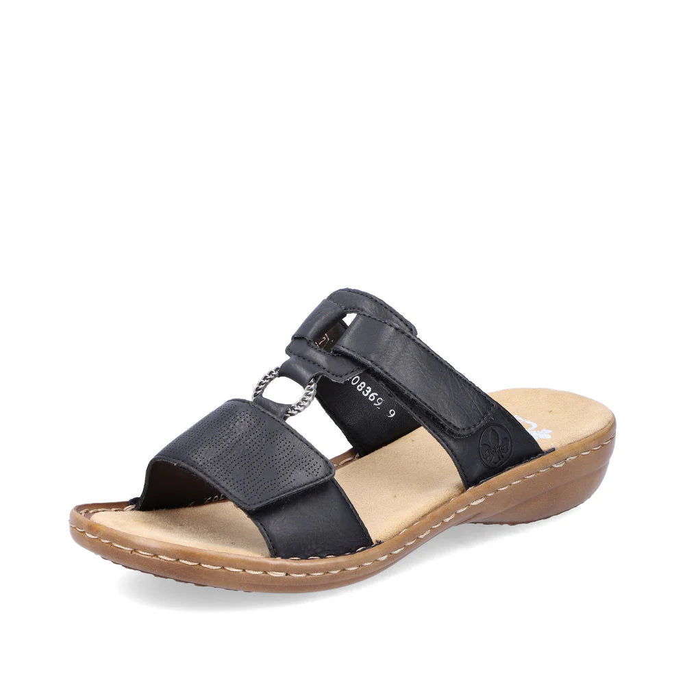 Rieker Black Sandal 60885-00