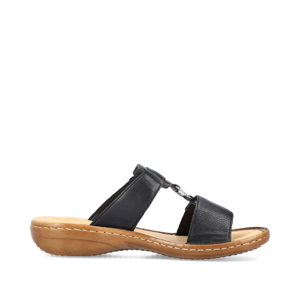 Rieker Black Sandal 60885-00