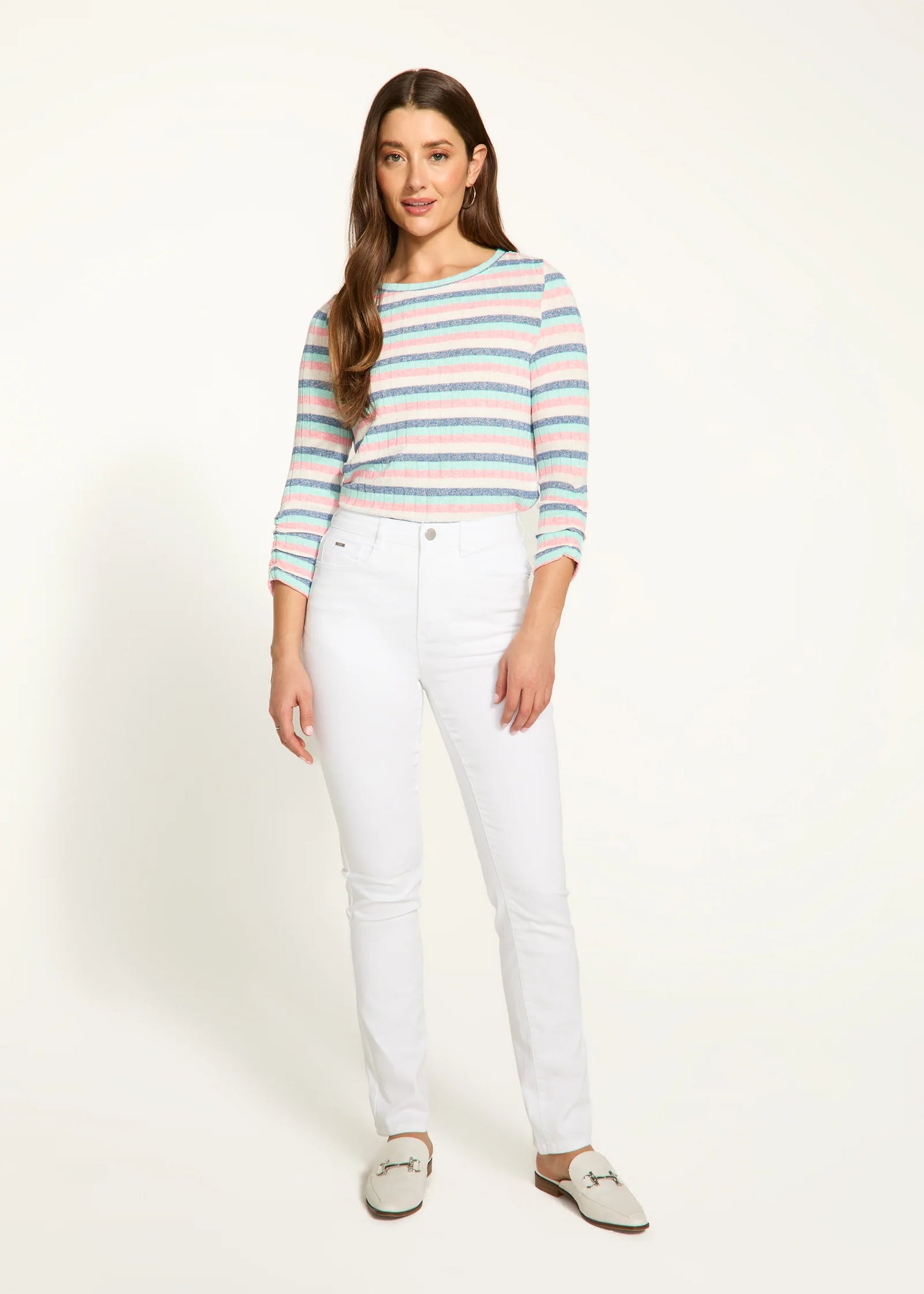Petite Suzanne Straight Leg Denim, White - 8747511