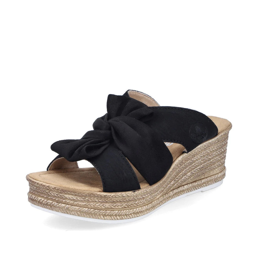 Rieker Black Sandal 68789-00