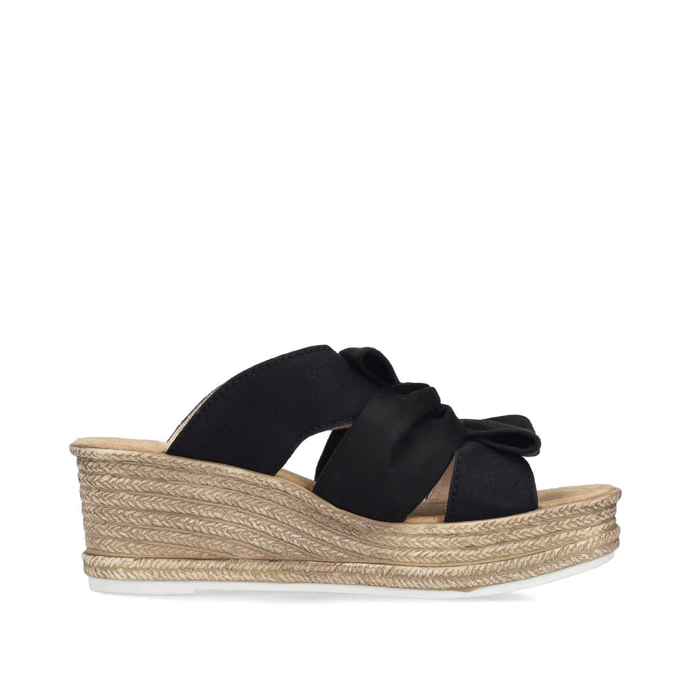 Rieker Black Sandal 68789-00