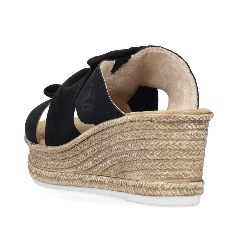 Rieker Black Sandal 68789-00