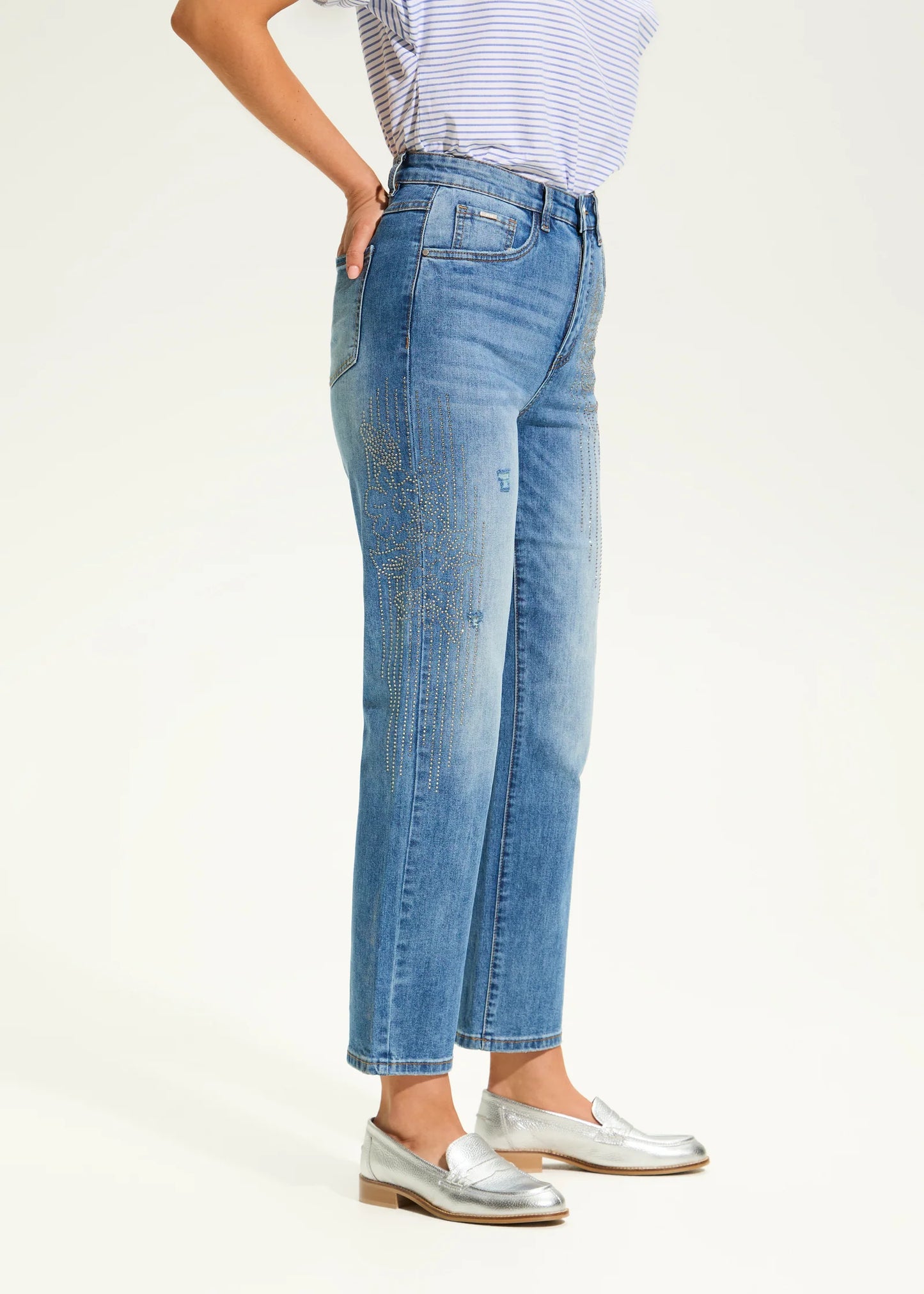 Suzanne Straight Ankle Denim, Medium Wash - 6924799
