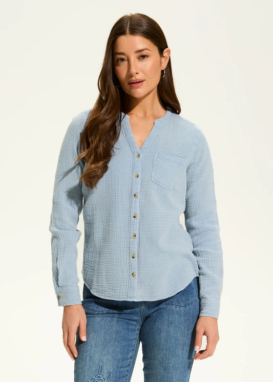 Long Sleeve Shirt, Blue Jean