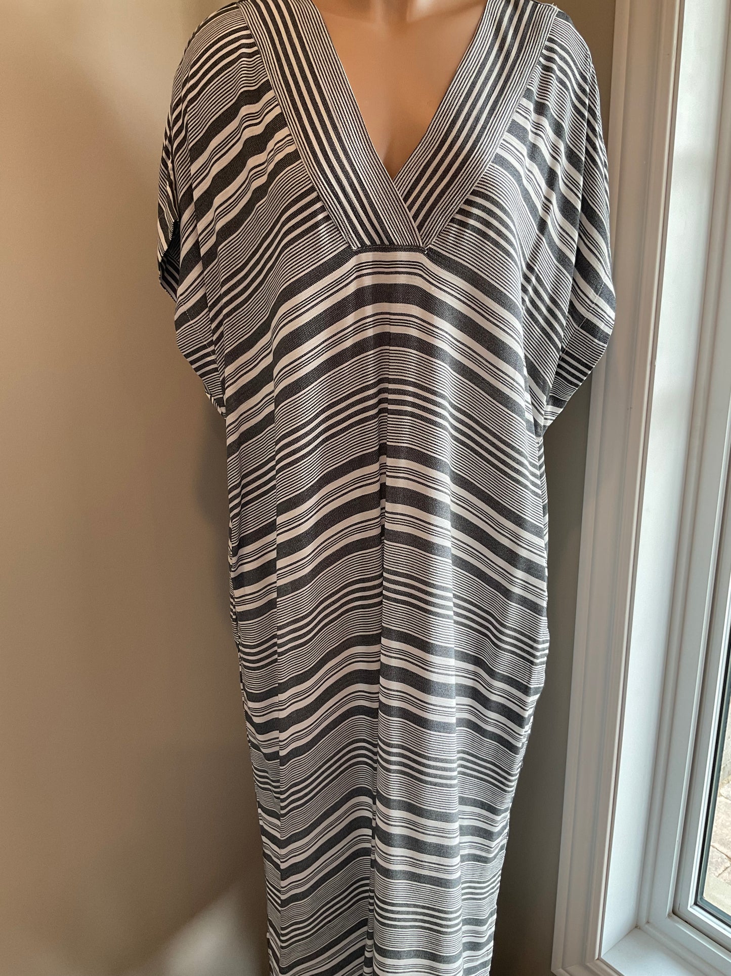 Milana Dress Black Stripe 979