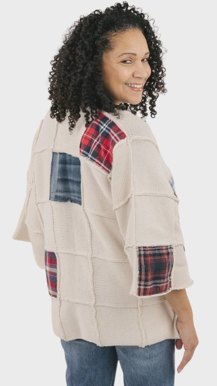 Valley Patch Cardigan Cream 5568