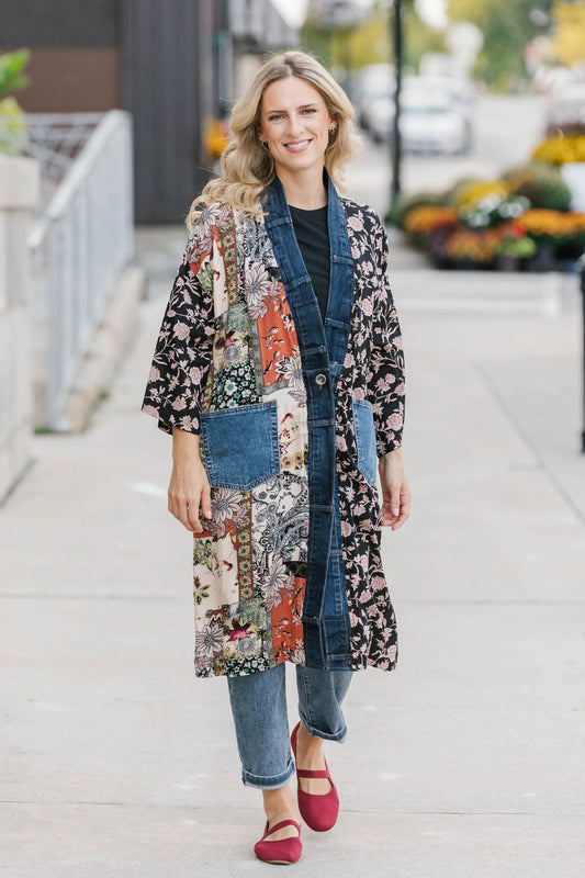 Janis Cardigan Rust Mix 5211