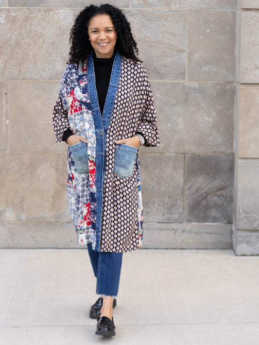 Janis Cardigan Navy Mix 5211