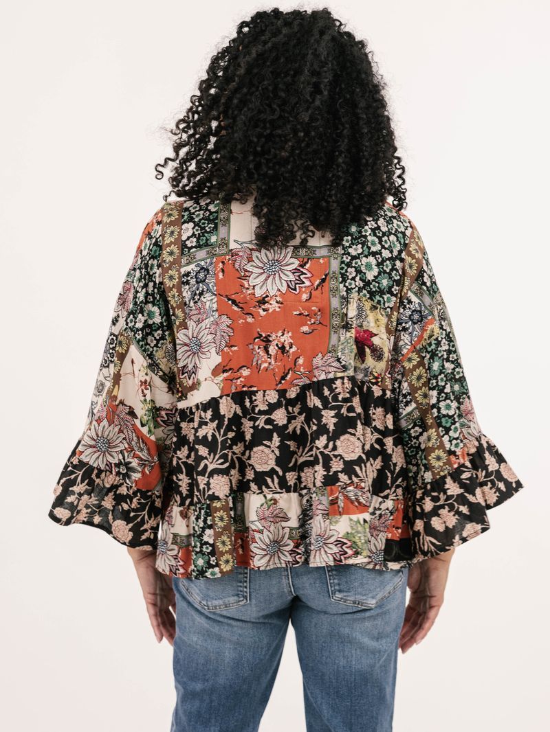 Tiffany Cardigan Rust Mix 5474