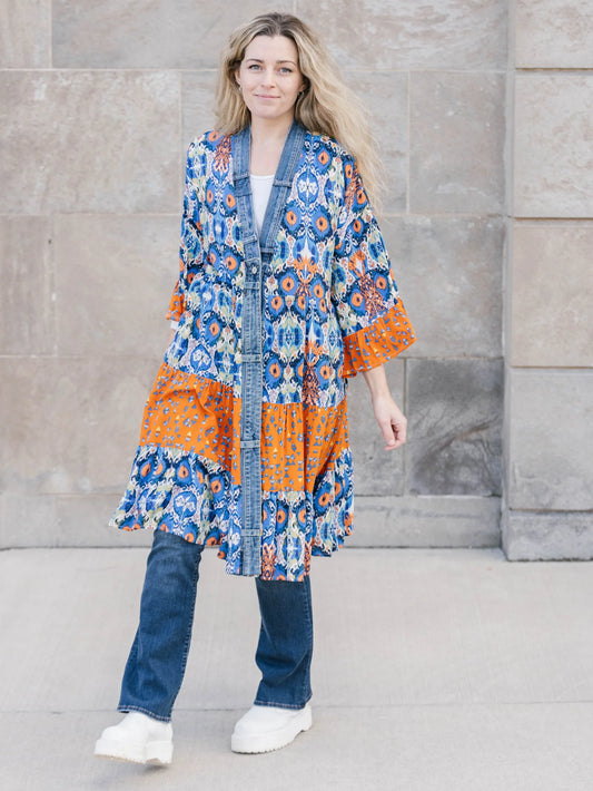 Ying Cardigan Orange Mix 5409