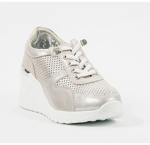 Little Empresses Silver Leather Shoe ROF-3