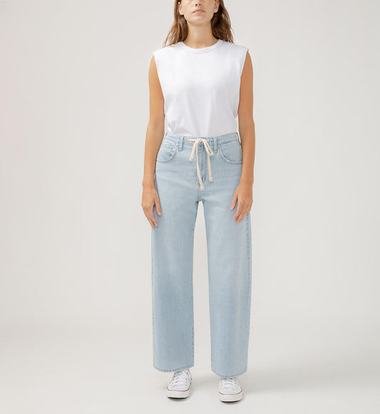 Be Easy Straight Leg Drawstring Jeans L28469ADM194