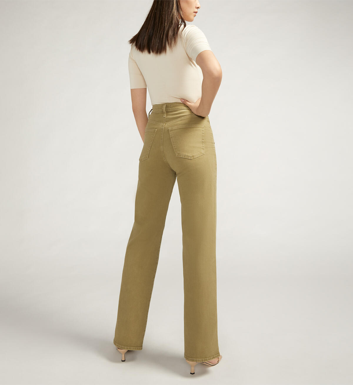 Highly Desirable High Rise Trouser Leg Jeans
