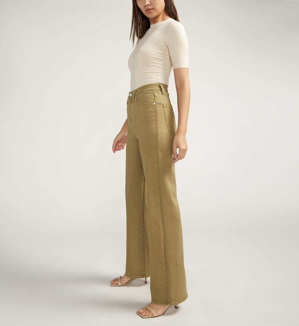 Highly Desirable High Rise Trouser Leg Jeans