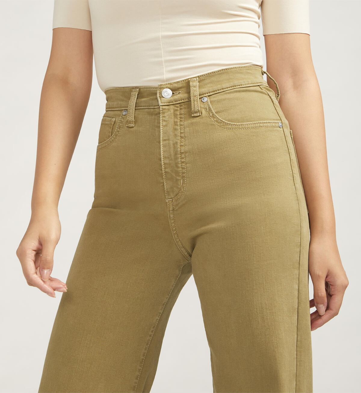 Highly Desirable High Rise Trouser Leg Jeans
