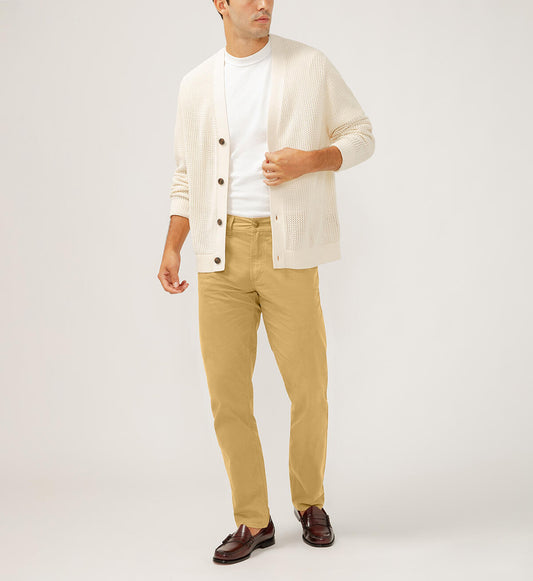Eddie Classic Athletic Fit Tapered Leg Essential Twill Pants Tan M63915CBT654
