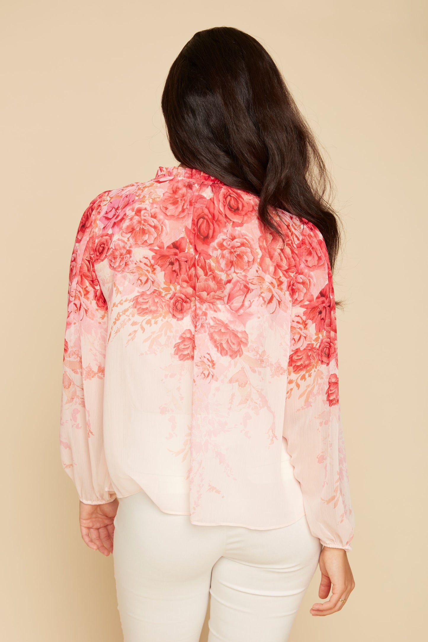 Rosette Print Blouse