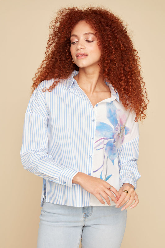 Renuar Blue Bell Printed Blouse