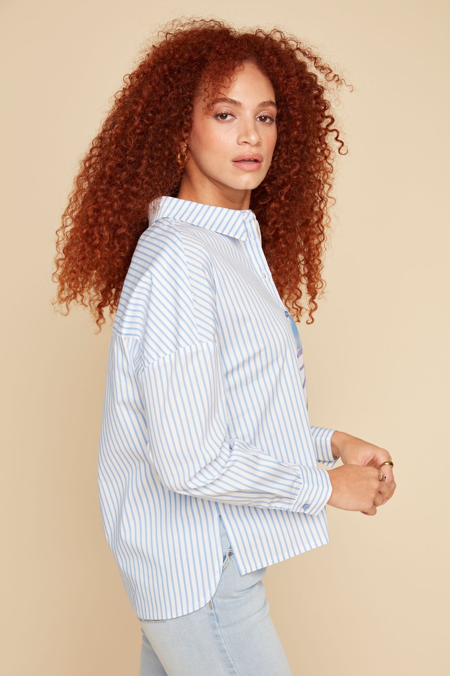 Renuar Blue Bell Printed Blouse