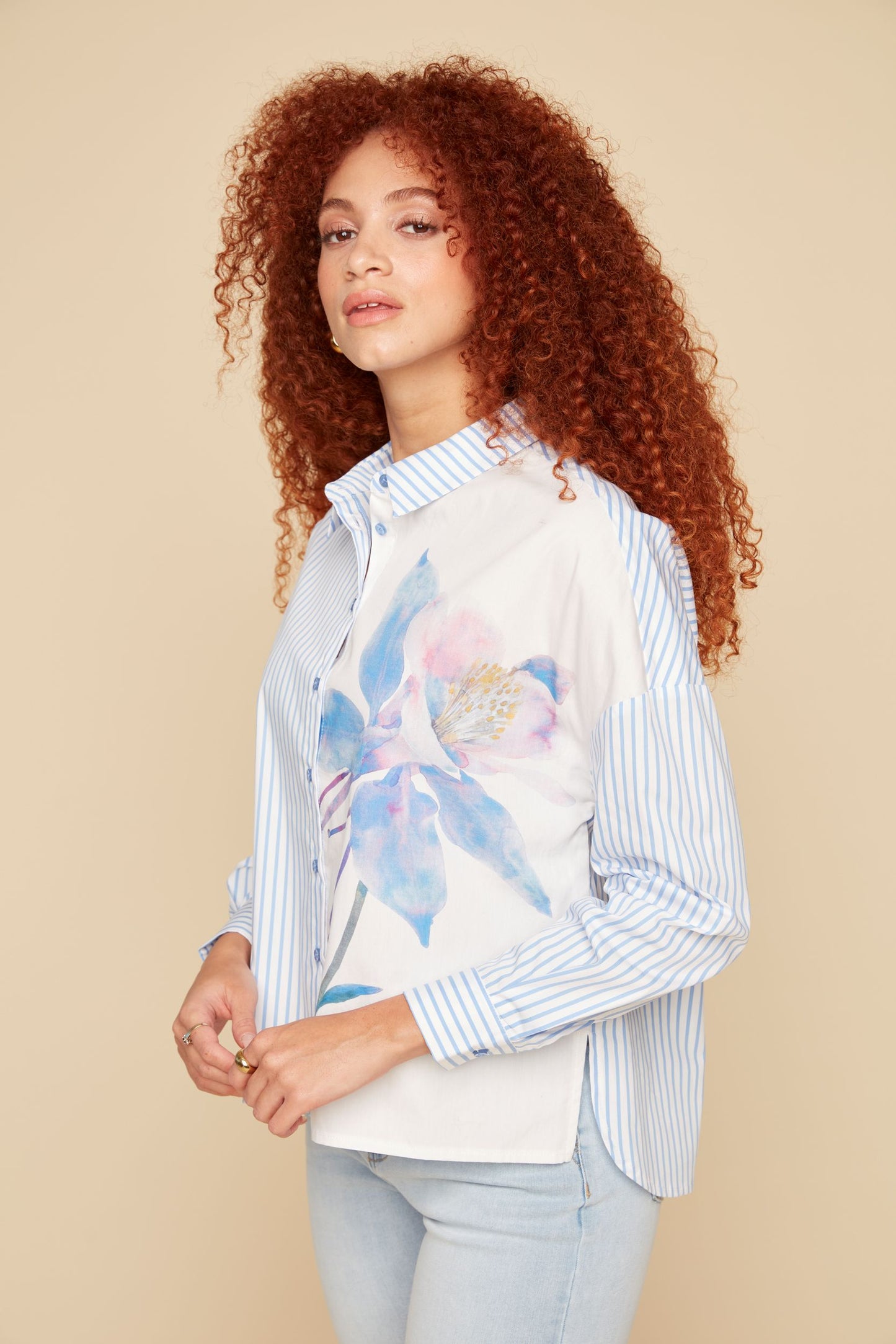 Renuar Blue Bell Printed Blouse