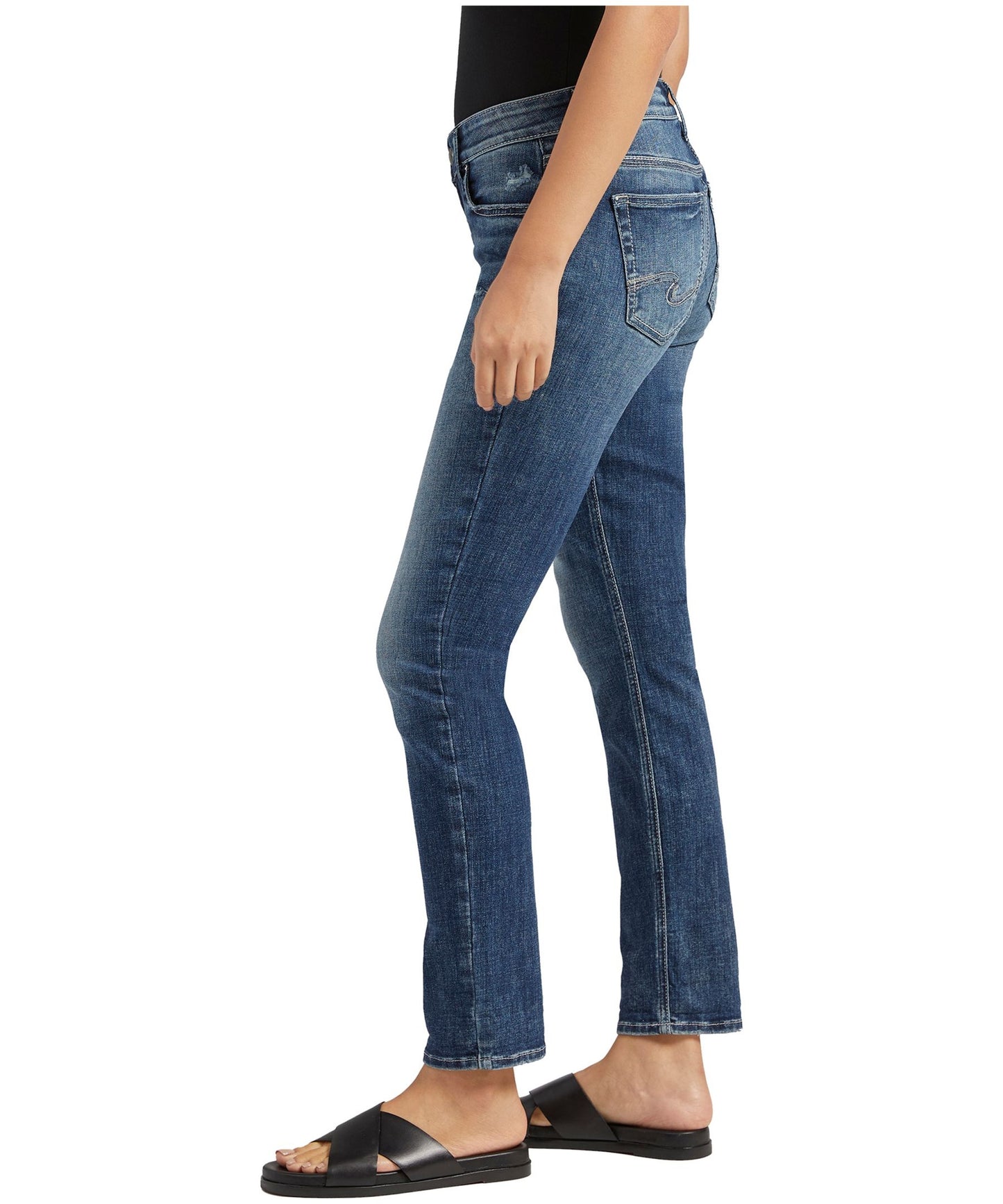 Elyse Mid Rise Straight Leg Jeans L03403EAE319